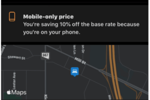 mobile discount for location