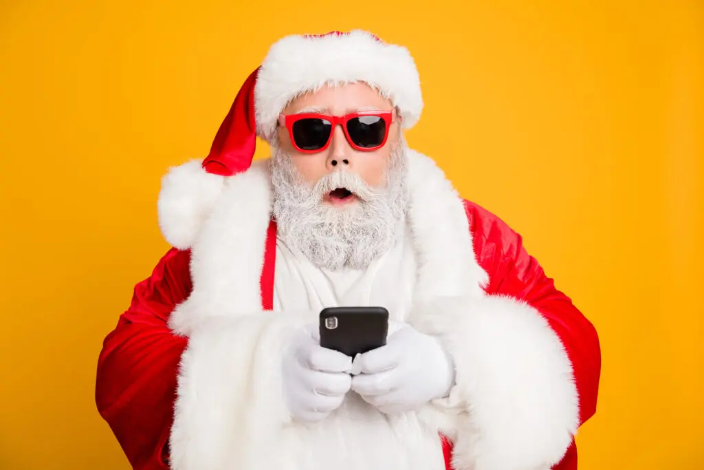 Christmas shopping on mobile